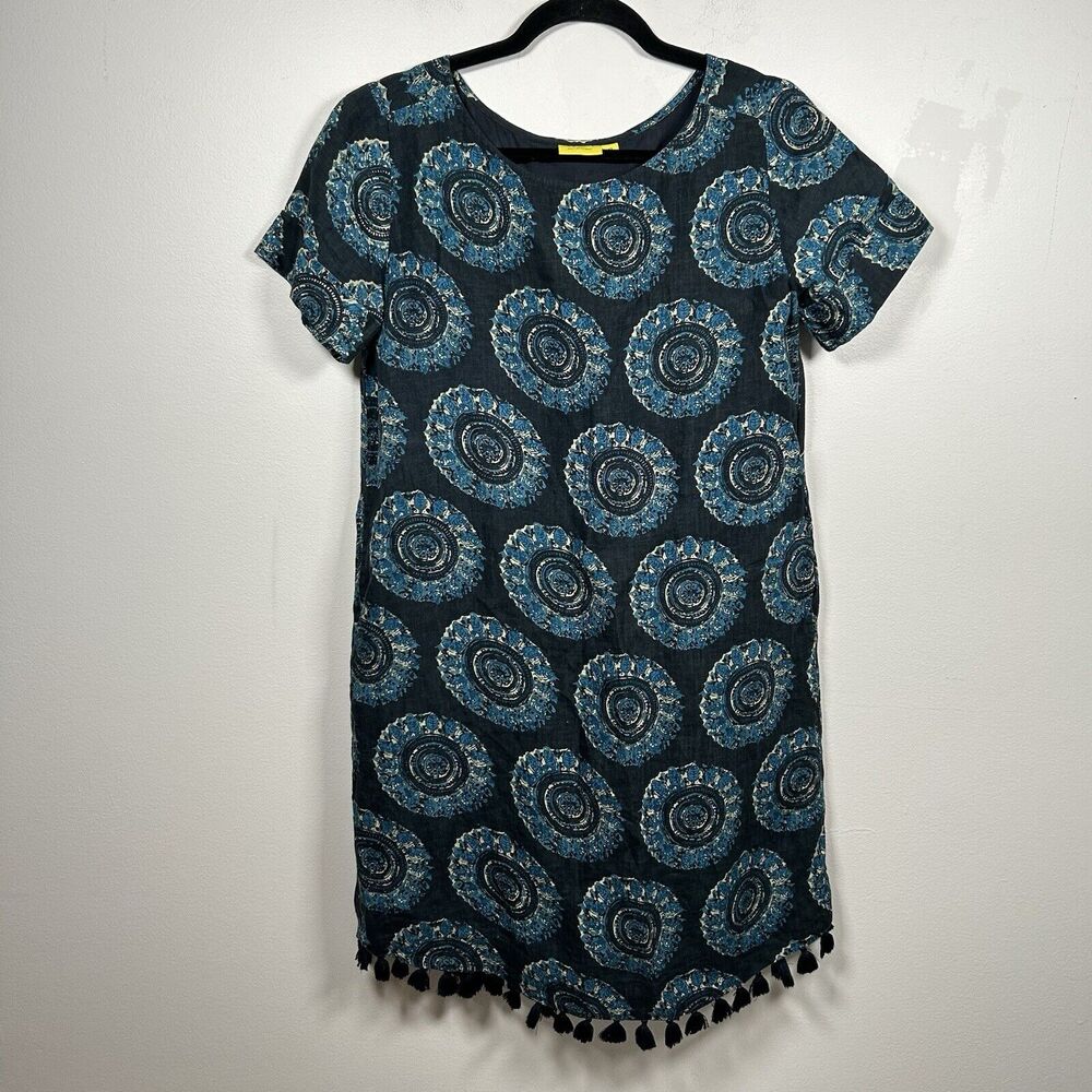 Roberta Roller Rabbit Ambrose Hinata Dress Indigo Blue Size XS (Retail $198) - Picture 2 of 9